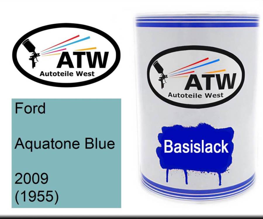 Ford, Aquatone Blue, 2009 (1955): 500ml Lackdose, von ATW Autoteile West.